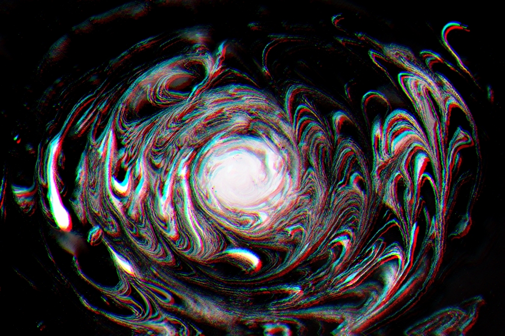 a black lighting hole swirling in the void